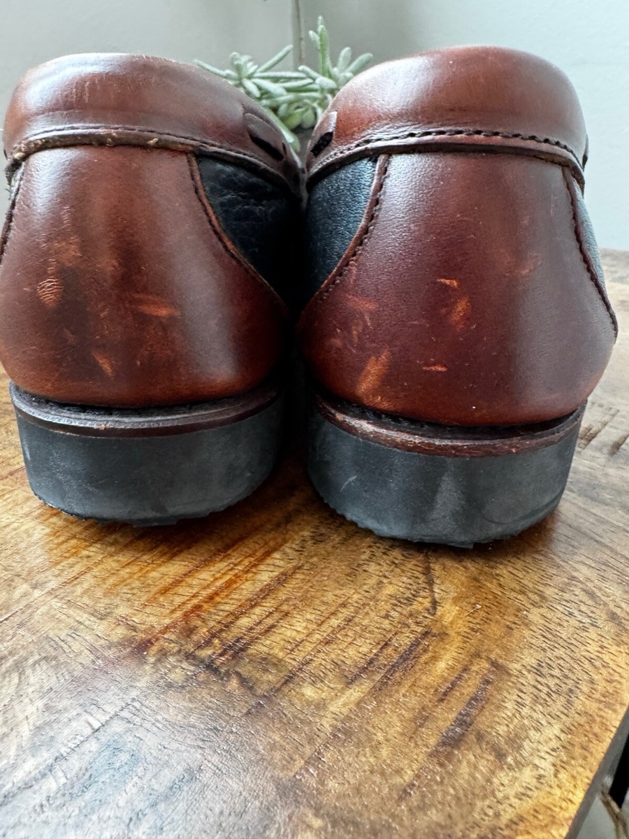 Allen Edmonds‎ Nashua Two-Tone Brown Black Tassel Loafers Shoes Men\'s US 11 B Allen Edmonds Nashua Two Tone Black Brown Casual Dress  main image 3