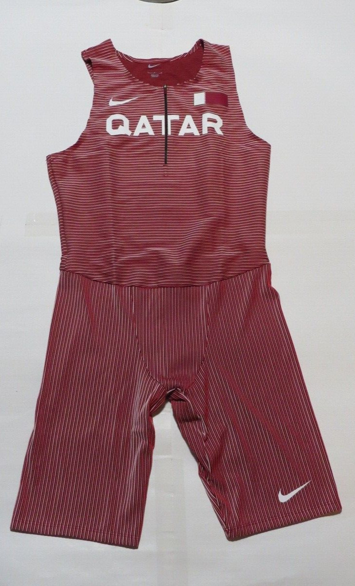 Nike Pro Elite Qatar Track & Field Singlet Speed Suit CI8902-611 mens XL