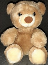 Rare Vintage 1988 8" Dakin Soft Cuddly Stuffed Brown Plush Bear