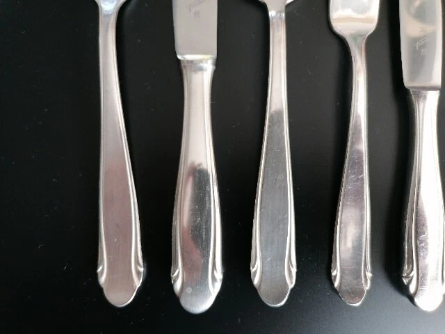 WMF Besteck 3300 Patent Friodur Zwilling Silberauflage 90er 7tlg. 1 Person Alt  - Bild 3 von 4
