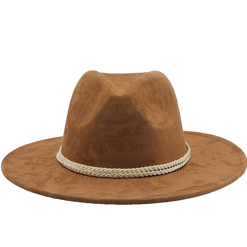 Suede Men's Brown Cowboy Hats