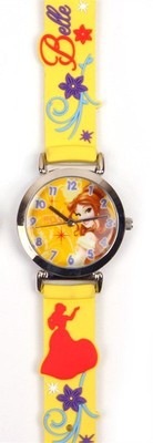 DISNEY PRINCESS SNOW WHITE AURORA BELL 3D SILICONE BAND CHILD WATCH PS-1119P