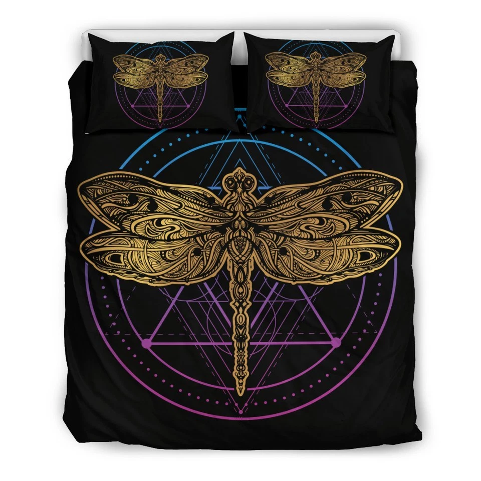 Funda nórdica para ropa de cama Dragonfly Circle, regalo, Queen, King, Twin, Doble, Individual Foto 4 de 4