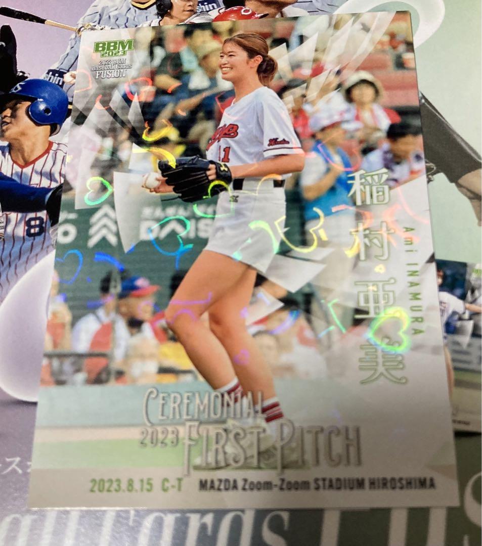 タレントカード inami Ami Inamura 2023 BBM Baseball First Pitch Card /300 -Near Mint