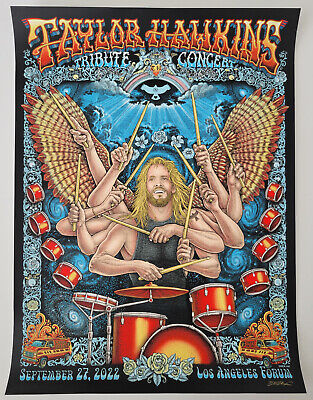 Taylor Hawkins Los Angeles Forum Tribute Concert Poster #995/1350 Foo Fighters STAR Taylor Hawkins Los Angeles Forum Tribute Concert Poster #995/1350 Foo Fighters STAR