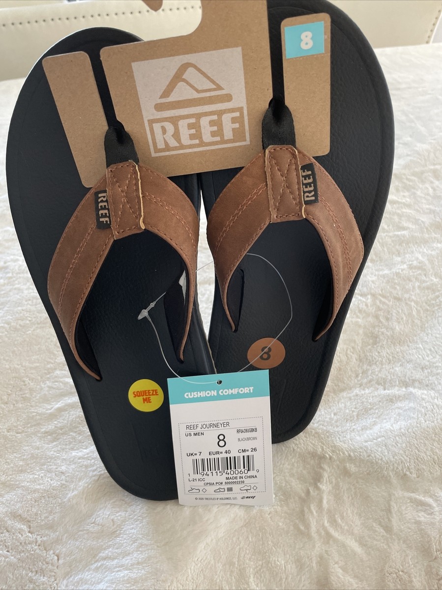 Reef Journeyer Men\'s Size 14 Flip-Flop Cushion Comfort Sandals Black / Brown D5 Reef | Shoes | Reef Journeyer Mens Size 4 Flipflop Cushion  main image 3