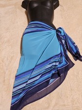 One Piece Hip Beach Cover-Up Variety Of Blue One Size