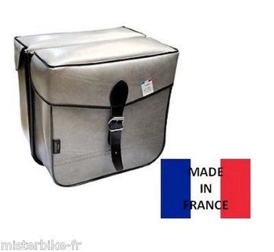 Paire de Sacoche Arrière Vélo Sporfabric S14 Rectangulaire Gris