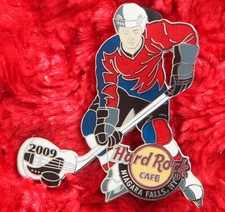 Hard Rock Cafe Pin Niagara Falls NY ICE HOCKEY Puck stick uniform logo hat lapel