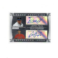 2009 BOWMAN STERLING DUAL AUTOGRAPH (JENRRY MEJIA & FELIX DOUBRONT) CERTIFIED