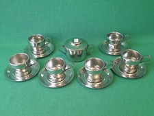 6 TAZZINE + 6 PIATTINI + ZUCCHERIERA CAFFÈ LA TERMICA INOX JOLLY RIVADOSSI. AU24