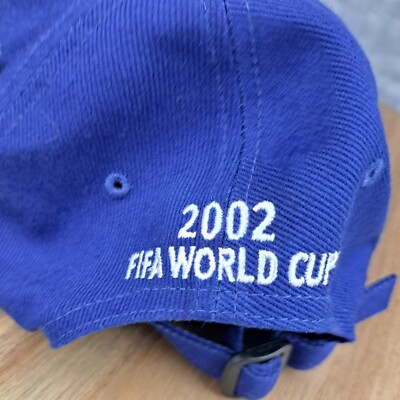 Vintage FIFA World Cup Hat Cap Strapback Blue Logo Korea Japan