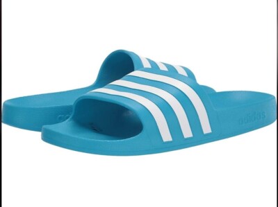 adidas Adilette Aqua K KIDS Slide Sandals Solar Blue White  display picture 2