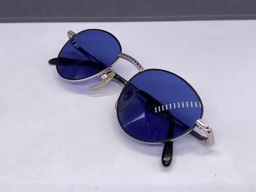 Metzler Sunglasses Men Women Round Panto Silver Black 1990s Germany - Picture 11 of 14