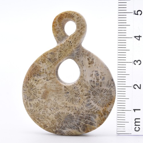 38mm Pendant Necklace Fossilised Coral Natural Handmade Healing Reiki - Picture 2 of 2