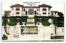 Postcard Residence HC Merritt Pasadena California Tichnor Bros Inc.