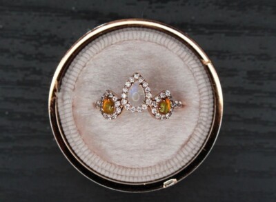 Moonstone Opal Opulence Ring by Moon Magic Size 8 Brand New