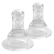 Essentials Flow Bottle Nipples - Level 2, 3 Months  Silicone Nipple, 2-Pack
