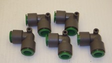 SMC KRL12-00 12mm OD TUBE FLAME RESIST FITTING 90° UNION ELBOW (LOT OF 5) NNB 
