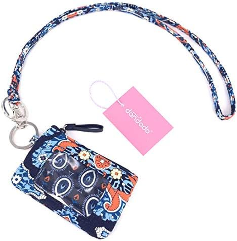 Card Holder ID Case Badge Neck Strap Lanyard (006Navy)-image