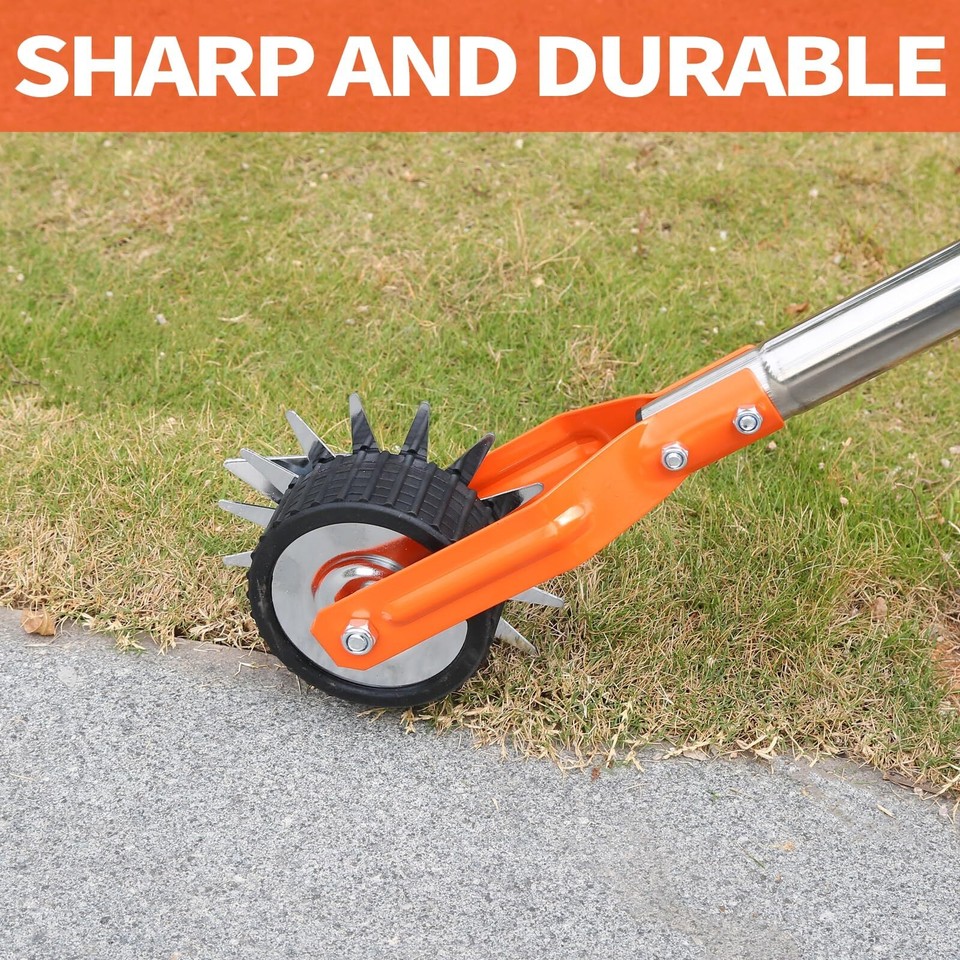 Mempa Sidewalk Manual Lawn Edger, Wheel Rotary Edger, Rotary Shear