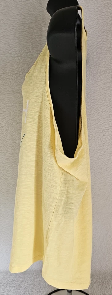 Camisa Top Secret Treasures Mujer Talla XL X Grande 16/18 Amarillo Azul Playa Feliz Foto 3 de 4