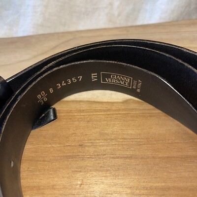 Authenticated Gianni Versace black leather belt VERSACE  display picture 1
