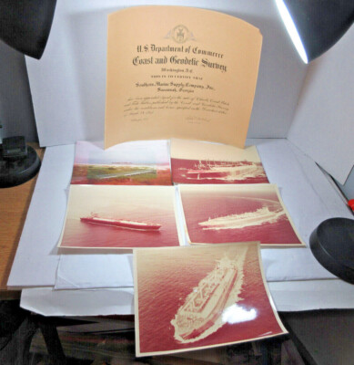 vintage lot 5 tanker LNG cargo ship photos El Paso Hapag-Lloyd nautical ephemera