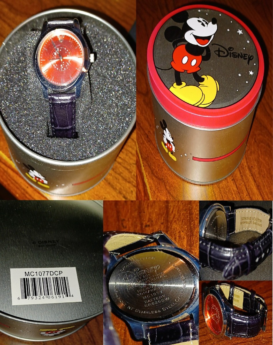 Disney Mickey Mouse Watch In Tin With Box Celebrate 75 Years 