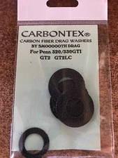 SMOOTH DRAG PENN 320 & 330 GTI, GT2 & GT2LC GTO 220, 230  CARBONTEX DRAG WASHERS