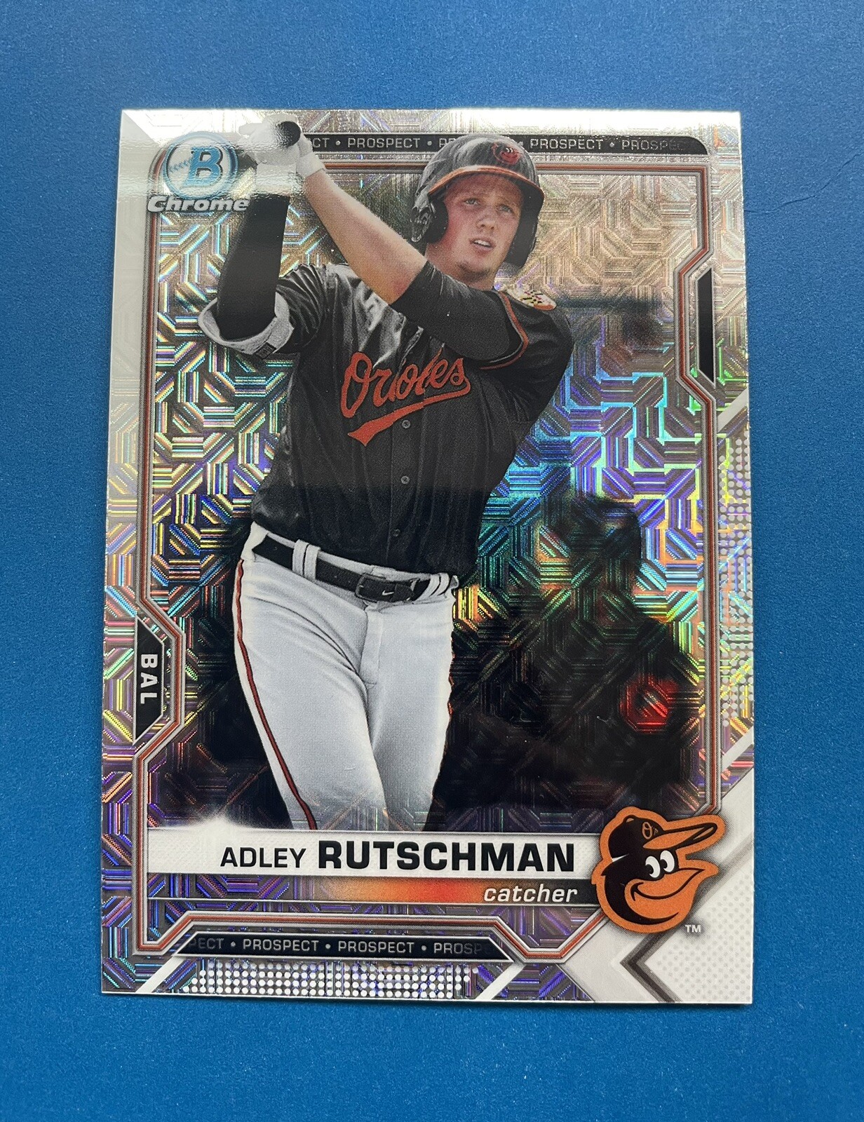 2021 Bowman Chrome Baseball Adley Rutschman Mojo Refractor BCP-121 - Baltimore