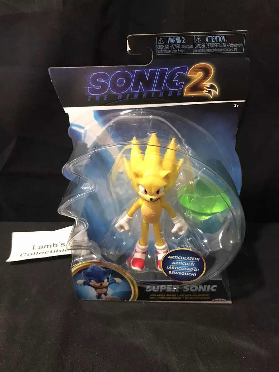 Sonic The Hedgehog 2 Movie Super Sonic 4 Action Figure Master Emerald Jakks  Pacific - ToyWiz