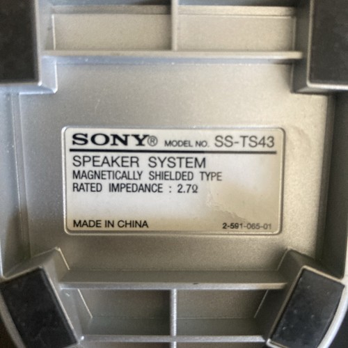 Pair of Sony Speakers SS-TS43 (Front LEFT, and Front RIGHT Speaker) - Picture 2 of 5
