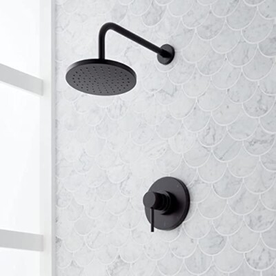 #ad Lexia Pressure Balance Shower Only Package Trim Kit less rough in MATTE BLACK $159.00
