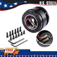 Universal Car Black Steering Wheel Quick Release Hub Adapter Snap Off Boss Kit