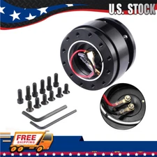 Universal Car Black Steering Wheel Quick Release HUB Adapter Snap Off Boss Kit
