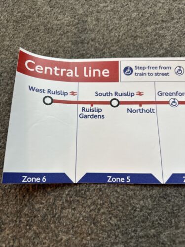 Mar 2022 (03.22) Central Line London Underground Car Line Diagram - Picture 2 of 15