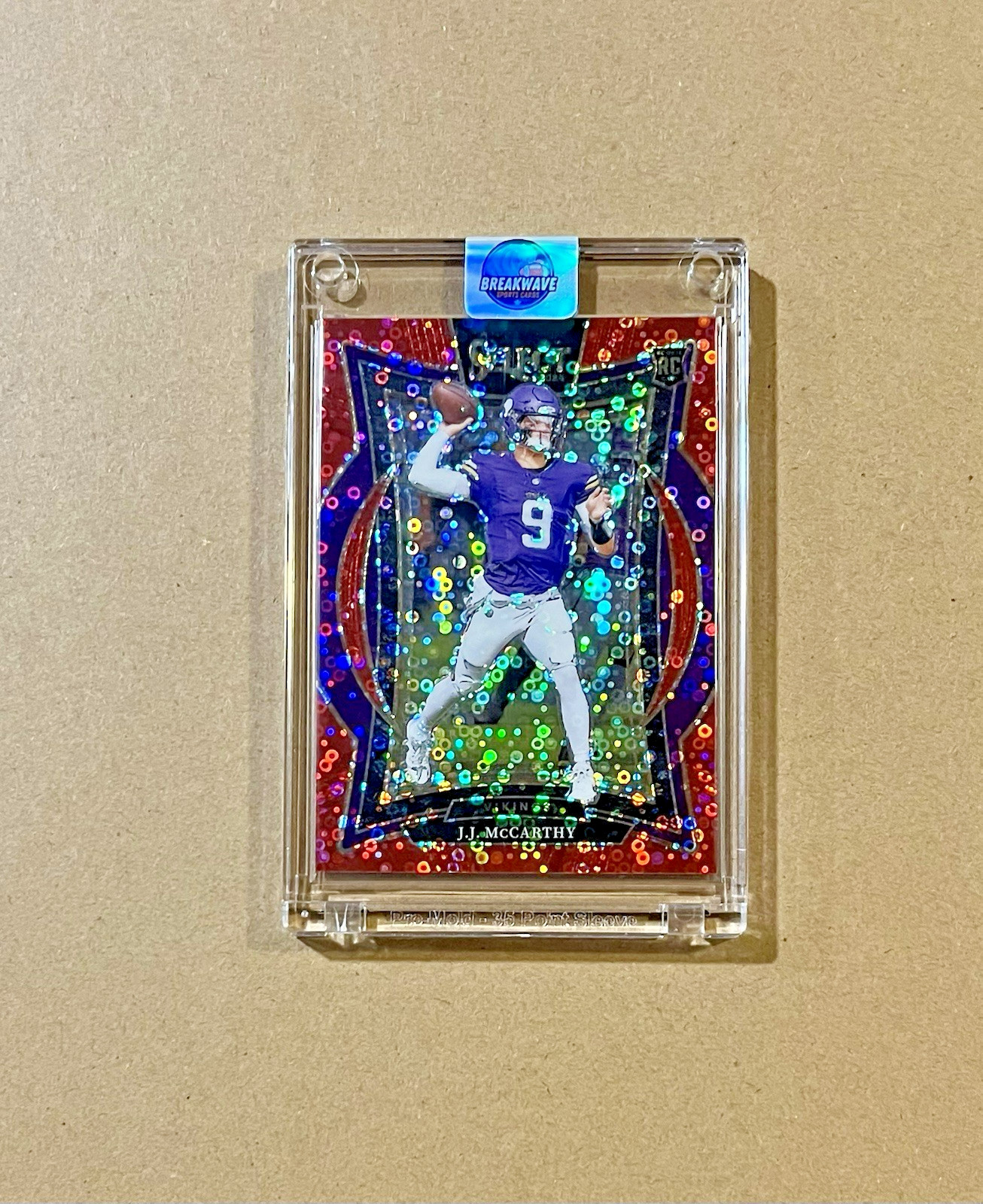 2024 Panini Select H2 JJ McCarthy Red Disco Prizm Concourse /49 SP RC Vikings
