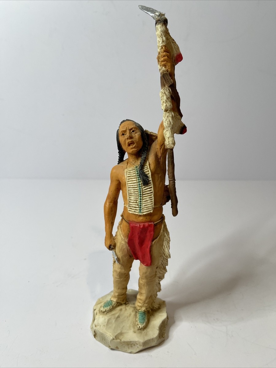 Vtg.1988 Castagna Wild West Indian Figurine Made in Italy 9” Tall