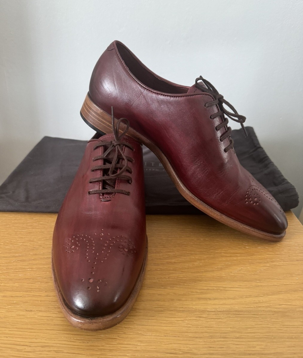 Ecco Vitrus Mondial Fired Brick leather lace-up derby shoes, Size UK  41 EU