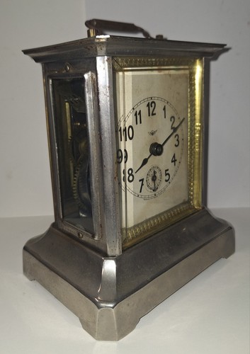 ANTIQUE GERMAN KIENZLE VICTORIAN CARRIAGE CLOCK WORKING WITH MUSICAL ALARM - Picture 4 of 12