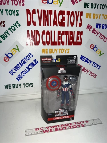 Figura de 6 pulgadas Marvel Legends Disney+ CAPITÁN AMÉRICA BAF alas halcón e invierno