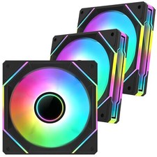 120mm Black Mirror RGB Fans Premium PC Fans High Airflow Ultra-Quiet Speed Co...