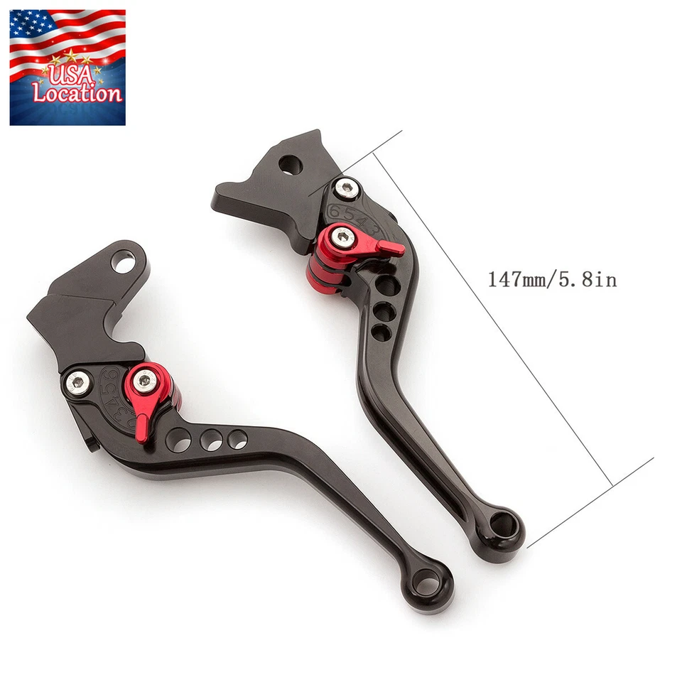 For Yamaha FJ-09 MT-09 MT09 Tracer 2015-2020 Brake Clutch Levers CNC Grips Short - Image 3 of 4