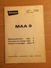 Graupner Bauanleitung MAA9 Nr 2139 (von ca. 1972) englisch