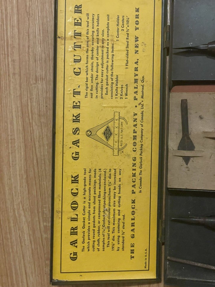 Garlock Gasket Cutter Kit With Metal Box USA eBay