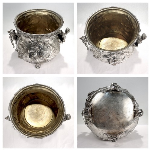 Antiker Jugendstil W.M.F. Versilberte Bowle oder Terrine mit Jagdszene - Bild 9 von 17