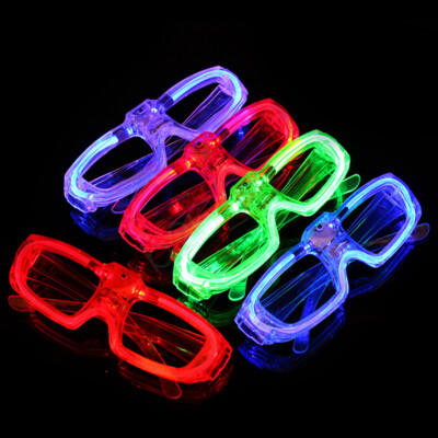 12 LED Frame Flashing Glasses Light Up Sunglasses Wedding Party Favor Packs 