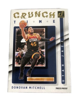 2021-22 Donruss gold foil crunch time Press Proof donovan mitchell card 14