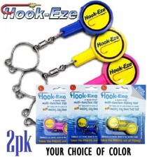 HOOK-EZE New, Un-opened 2pk Choice of Colors. Hookeze Safety Tying Device 